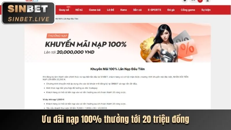 Tiền thưởng chào mừng cho người chơi mới